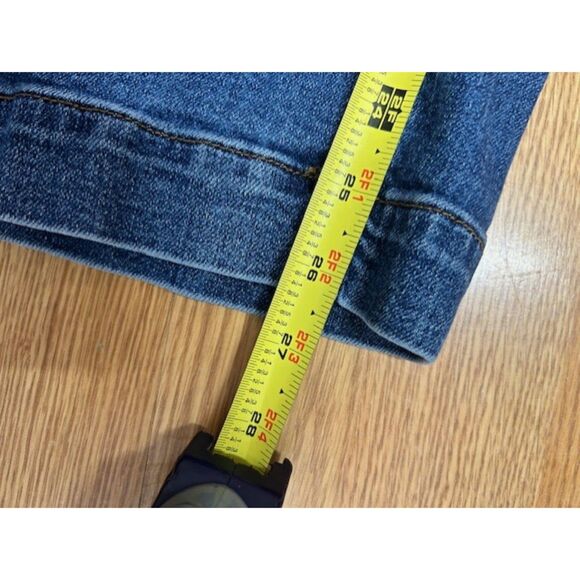 18W Lands End - Women's denim blue jeans - Wide Leg - short - Picture 7 of 8